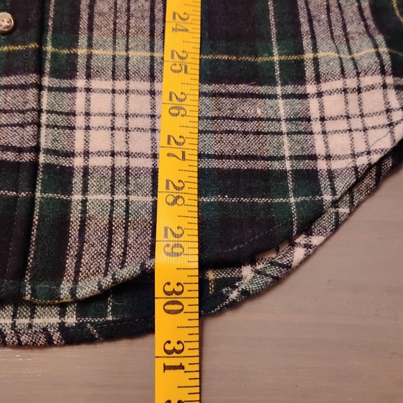 Vintage Lucien Piccard Men's Size M Wool Plaid Button Front Shirt - Picture 11 of 12